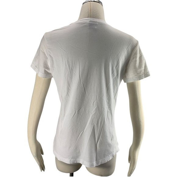 PUMA XL T Shirt White Gray Sparkle Glitter Logo Short Sleeve Athletic Sports Ath - Picture 5 of 5